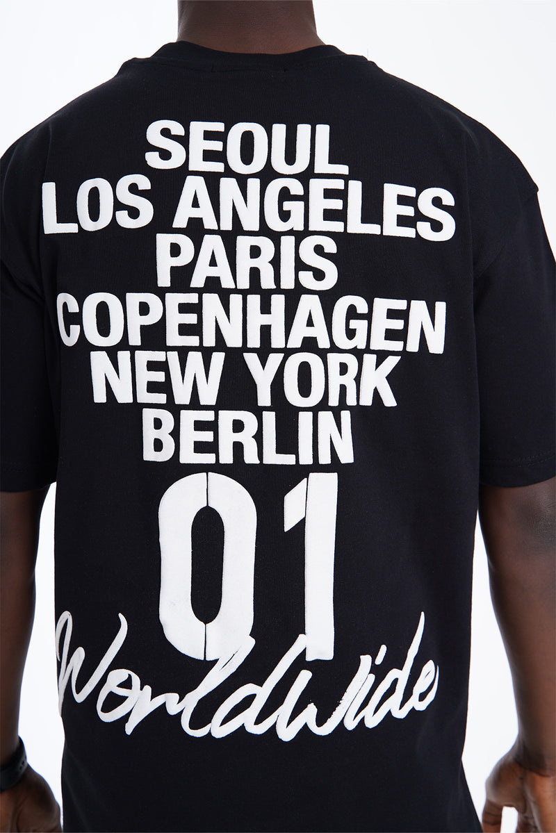 Loose fit t shirt heren 'Worldwide01' oversized