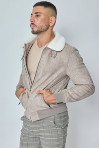 THE MONDAVIO FUR COLLAR JACKET