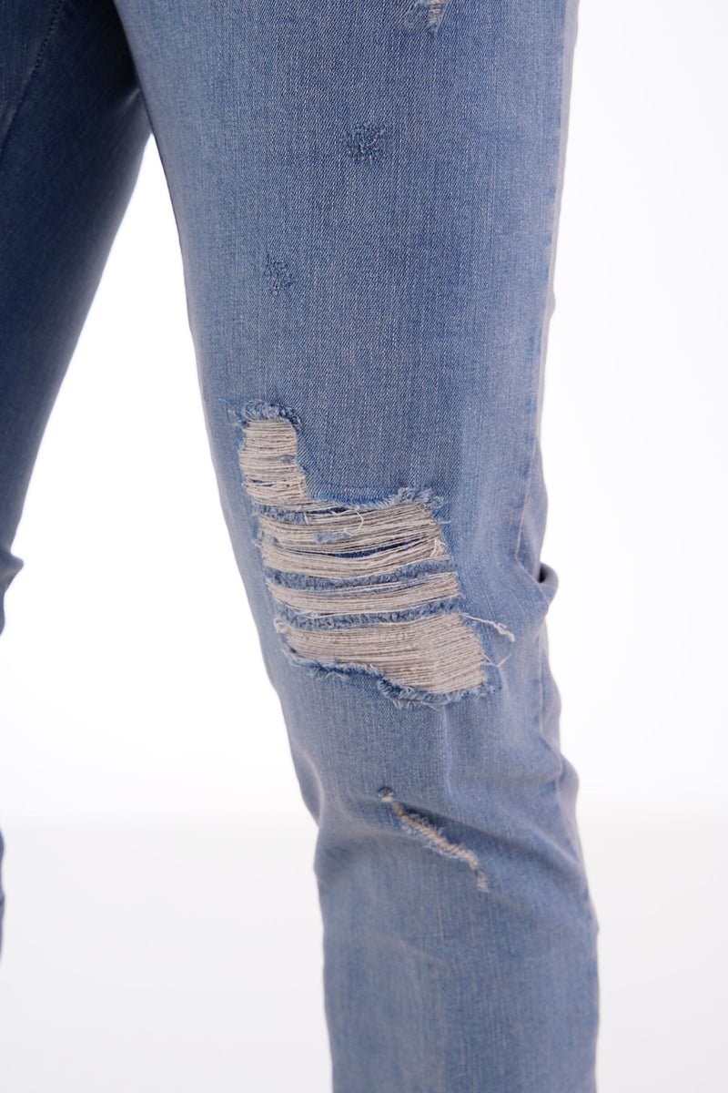 Flared Stretch Jeans Met Ritssluiting & Subtiele Scheuren Voor Heren - Swindon