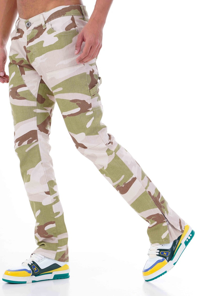 Flared broek heren 'Ushtria' Camouflage & Steekzakken