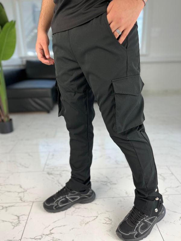 'Torino' Flared Cargo Joggingsbroek- met handige zakken op broek