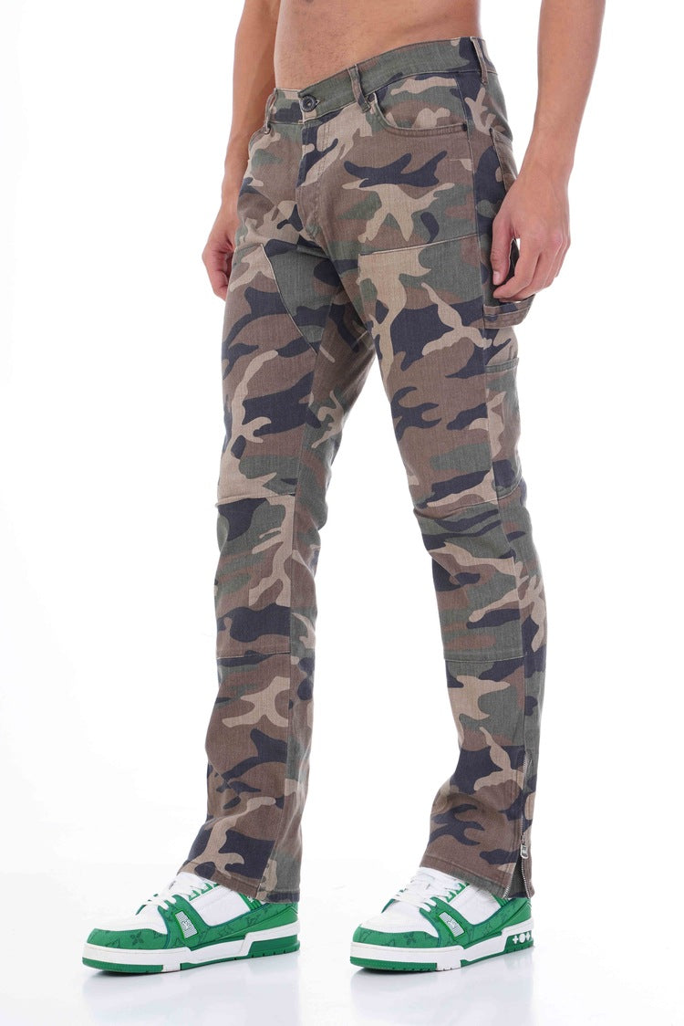Flared broek heren 'Ushtria' Camouflage & Steekzakken