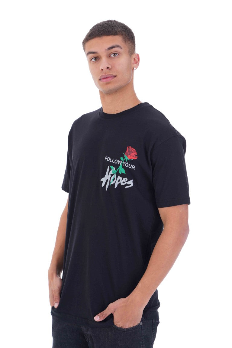 Loose fit t shirt 'Follow Your Hopes' oversized shirt