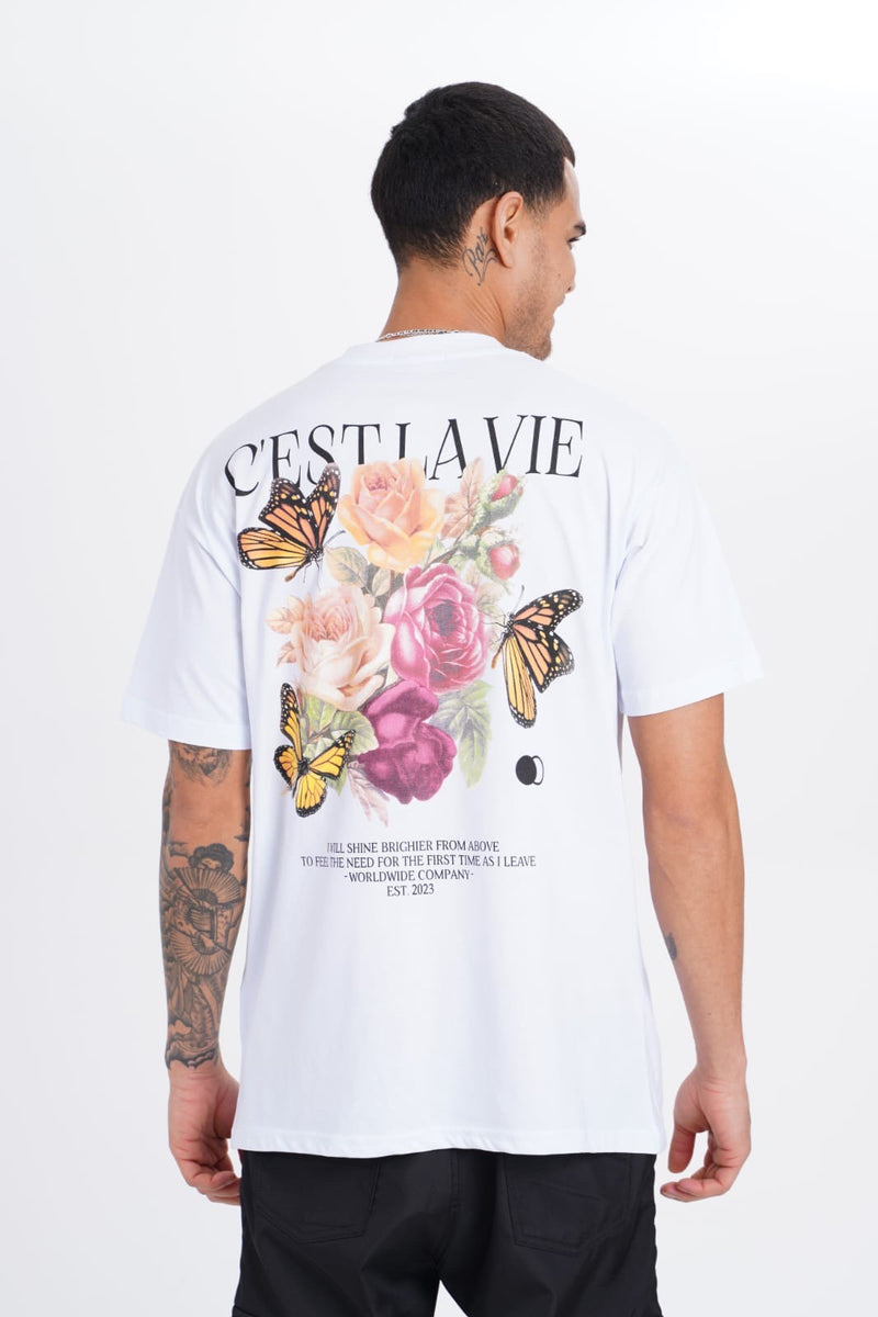 Loose fit t shirt 'C’est La Vie' oversized shirt