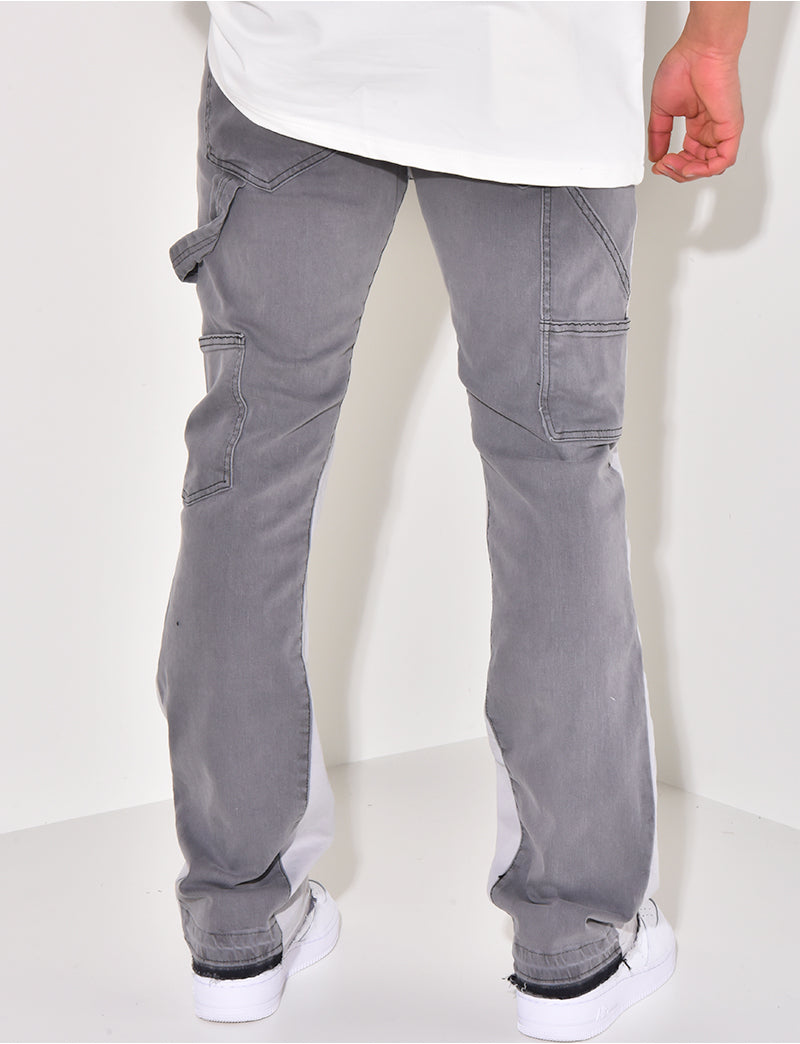 Traveler Flared Jeans Met Grijs Met Steekzakken Voor Heren - Lavender