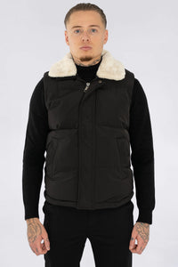THE AVELINO FUR COLLAR BODYWARMER - Vibes Fashion