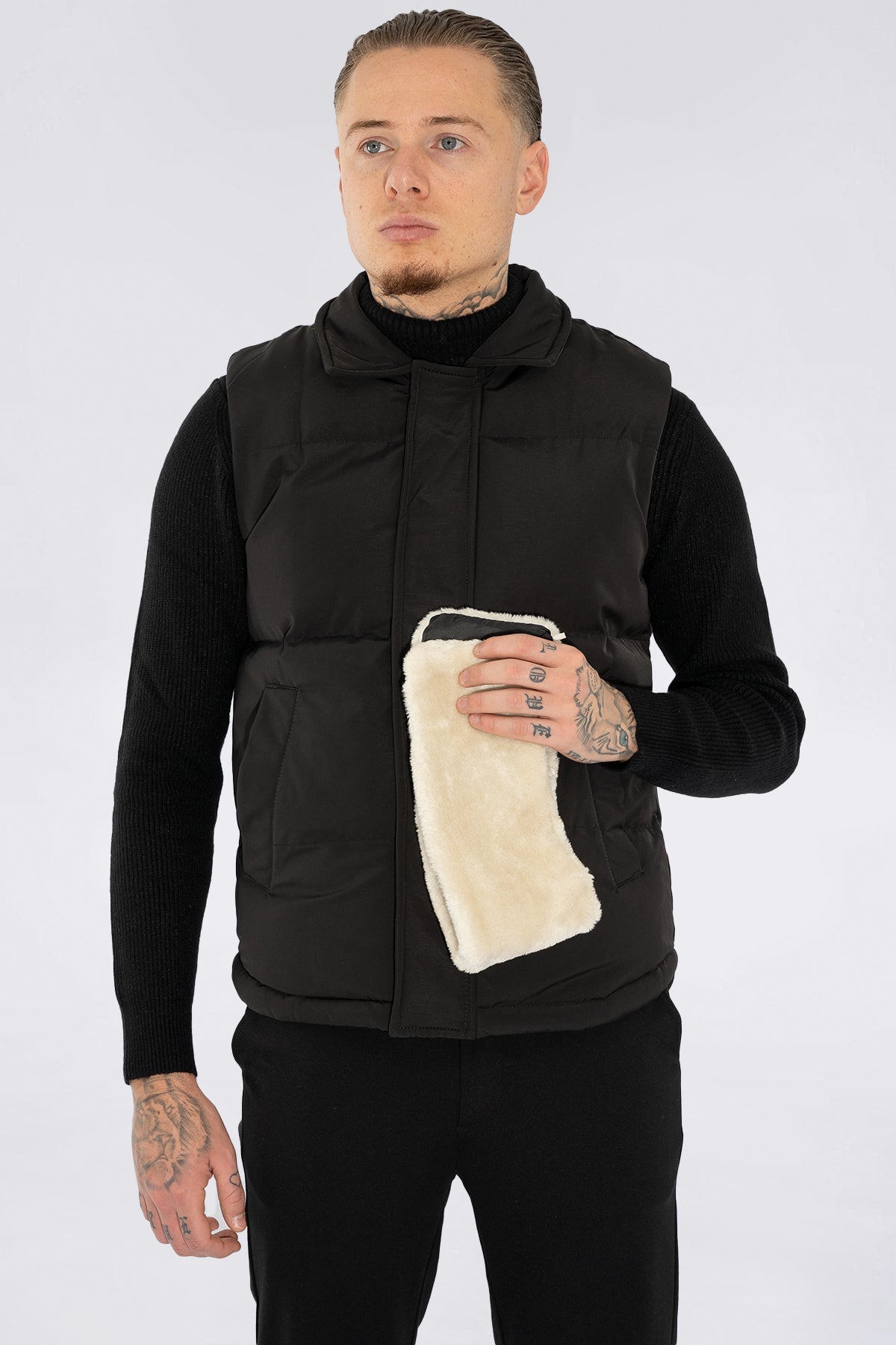 THE AVELINO FUR COLLAR BODYWARMER - Vibes Fashion