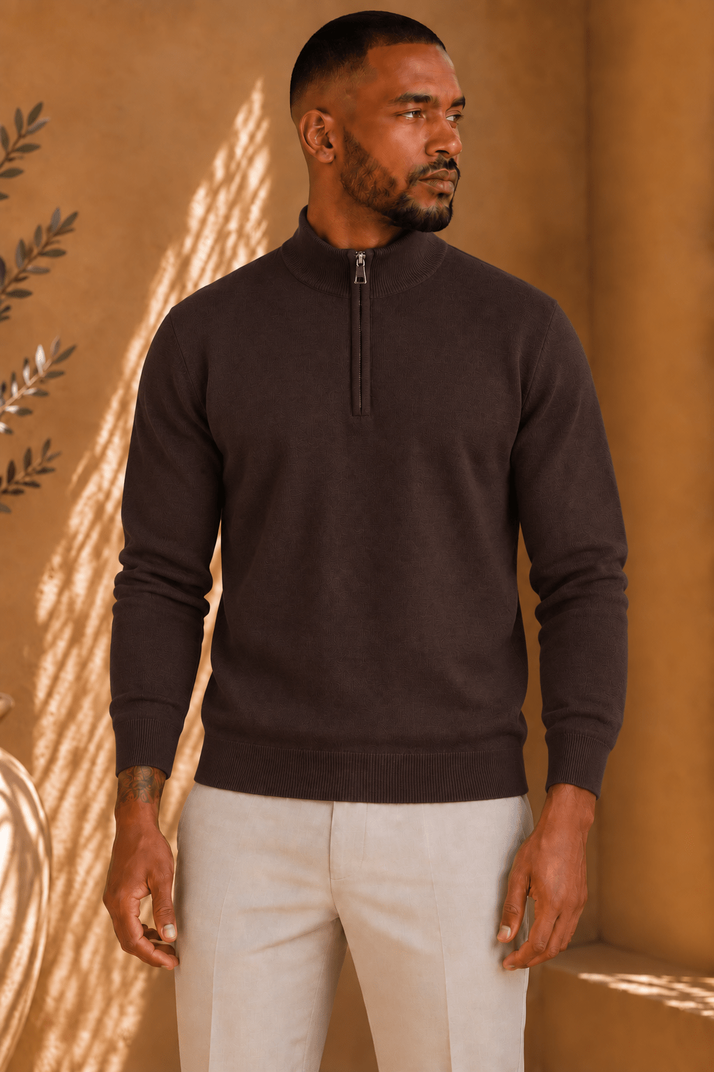THE BARON ZIPPED TURTLENECK - Vibes Fashion