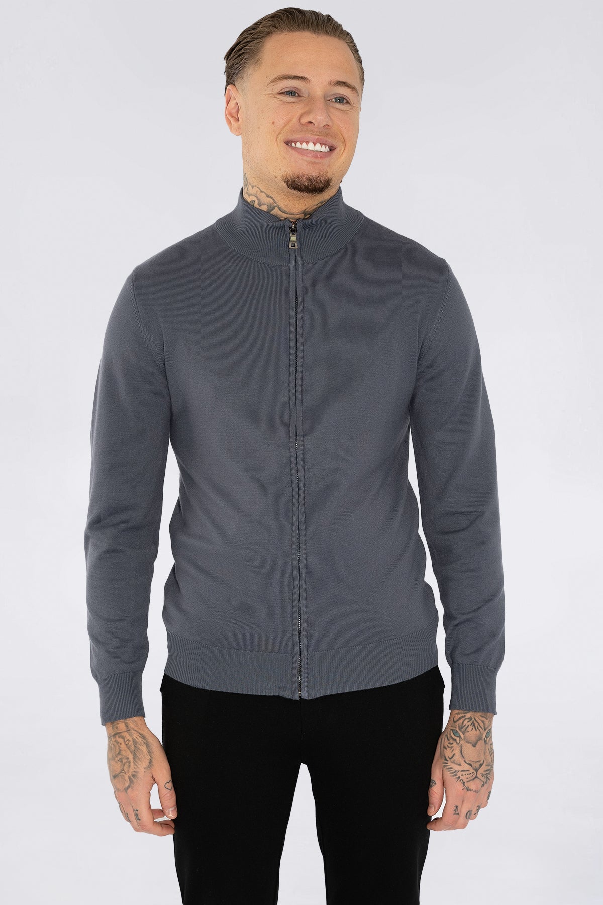 THE BELFORT FULL ZIP SWEATER - Vibes Fashion