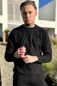 THE BELGRADO KNITTED CREWNECK SWEATER - Vibes Fashion