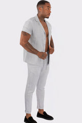 THE CHEVRAN LINNEN SUMMER COMBISET - Vibes Fashion