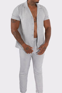 THE CHEVRAN LINNEN SUMMER COMBISET - Vibes Fashion