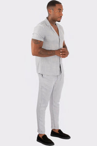 THE CHEVRAN LINNEN SUMMER COMBISET - Vibes Fashion
