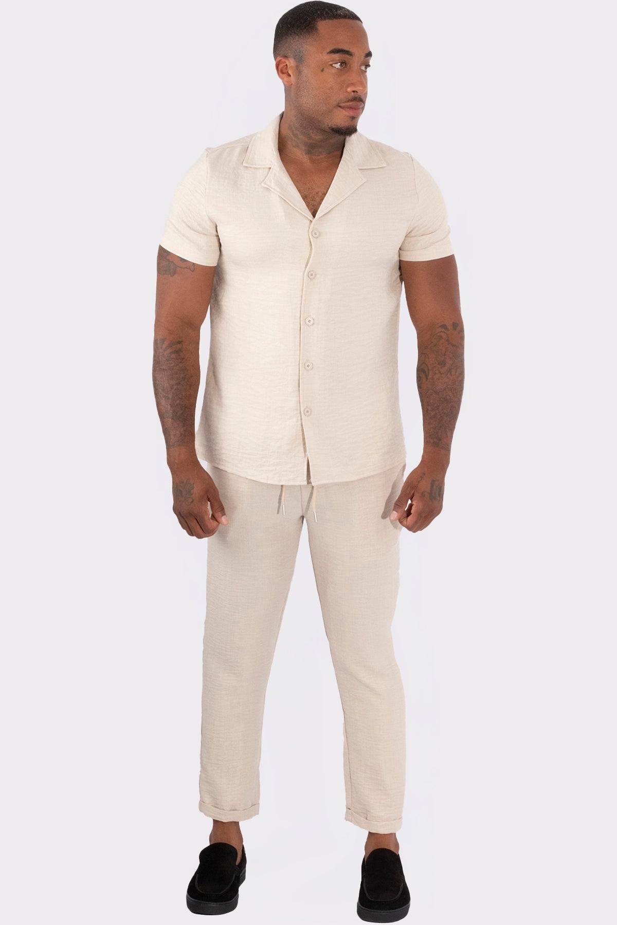 THE CHEVRAN LINNEN SUMMER COMBISET - Vibes Fashion