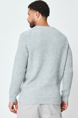 THE DALARO RIBBED KNITTED CREWNECK SWEATER - Vibes Fashion