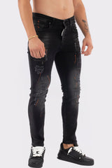 THE ICON SLIMFIT STRECH JEANS - Vibes Fashion