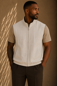THE LINNEN DUBBELZIJDIG GILET - Vibes Fashion