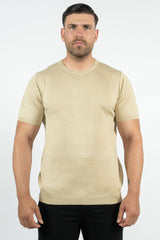THE LUCA - KNITTED SLIM FIT T-SHIRT - Vibes Fashion