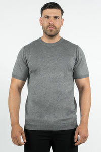 THE LUCA - KNITTED SLIM FIT T-SHIRT - Vibes Fashion