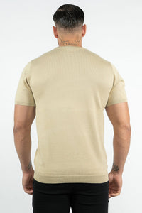 THE LUCA - KNITTED SLIM FIT T-SHIRT - Vibes Fashion