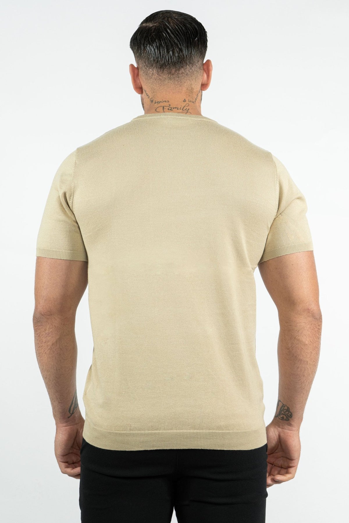 THE LUCA - KNITTED SLIM FIT T-SHIRT - Vibes Fashion