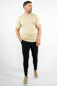 THE LUCA - KNITTED SLIM FIT T-SHIRT - Vibes Fashion