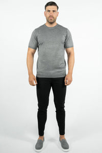 THE LUCA - KNITTED SLIM FIT T-SHIRT - Vibes Fashion