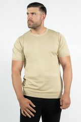 THE LUCA - KNITTED SLIM FIT T-SHIRT - Vibes Fashion