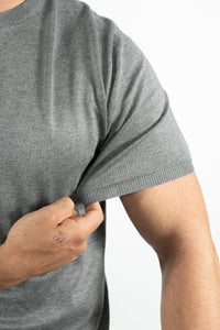 THE LUCA - KNITTED SLIM FIT T-SHIRT - Vibes Fashion