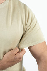 THE LUCA - KNITTED SLIM FIT T-SHIRT - Vibes Fashion