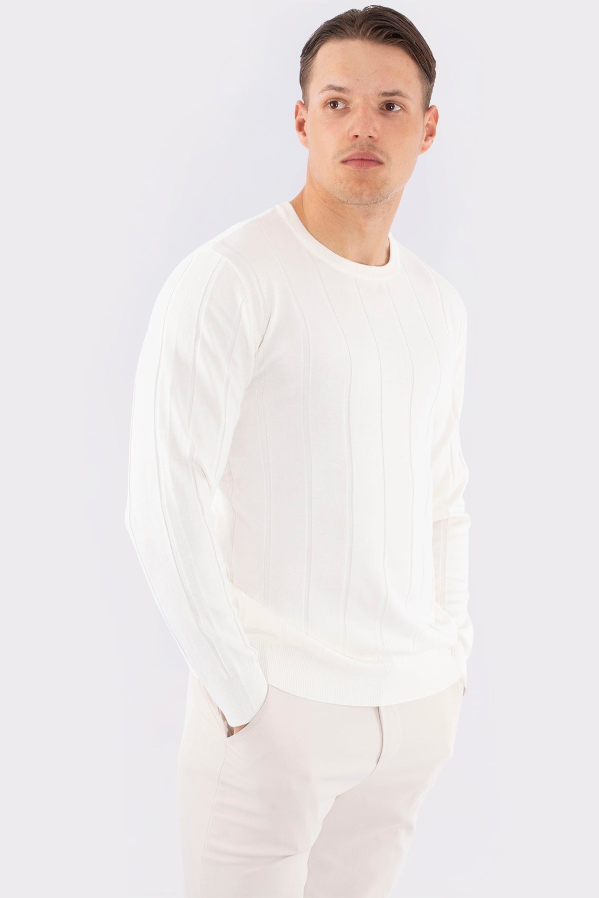 THE MAISON KNITTED CREWNECK SWEATER - Vibes Fashion