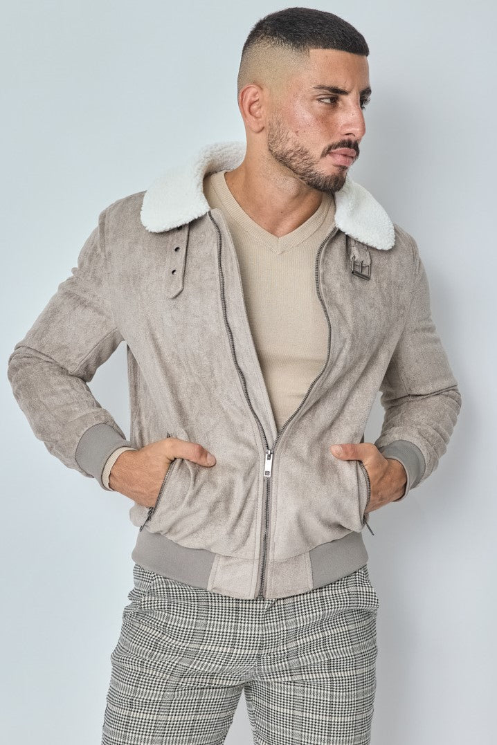 THE MONDAVIO FUR COLLAR JACKET - Vibes Fashion