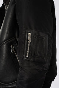 THE SABINI LEATHER BOMBER JACKET - Vibes Fashion