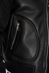 THE SABINI LEATHER BOMBER JACKET - Vibes Fashion