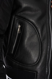 THE SABINI LEATHER BOMBER JACKET - Vibes Fashion
