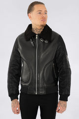 THE SABINI LEATHER BOMBER JACKET - Vibes Fashion