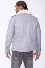 THE SAPPORO FUR COLLAR LEATHER JACKET - Vibes Fashion