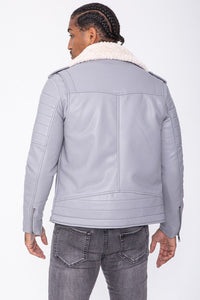 THE SAPPORO FUR COLLAR LEATHER JACKET - Vibes Fashion