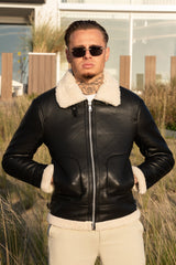 THE SARDINIA LEATHER FUR JACKET - Vibes Fashion