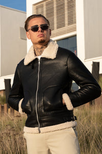 THE SARDINIA LEATHER FUR JACKET - Vibes Fashion
