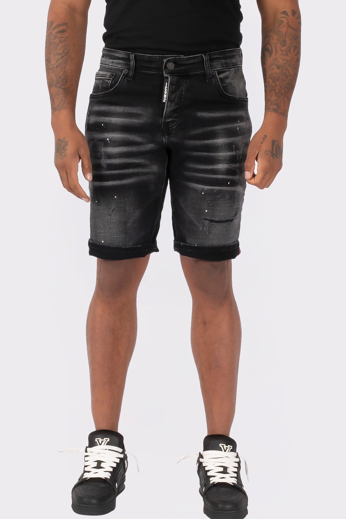 THE SLIMFIT STRETCH SHORT JEANS - Vibes Fashion