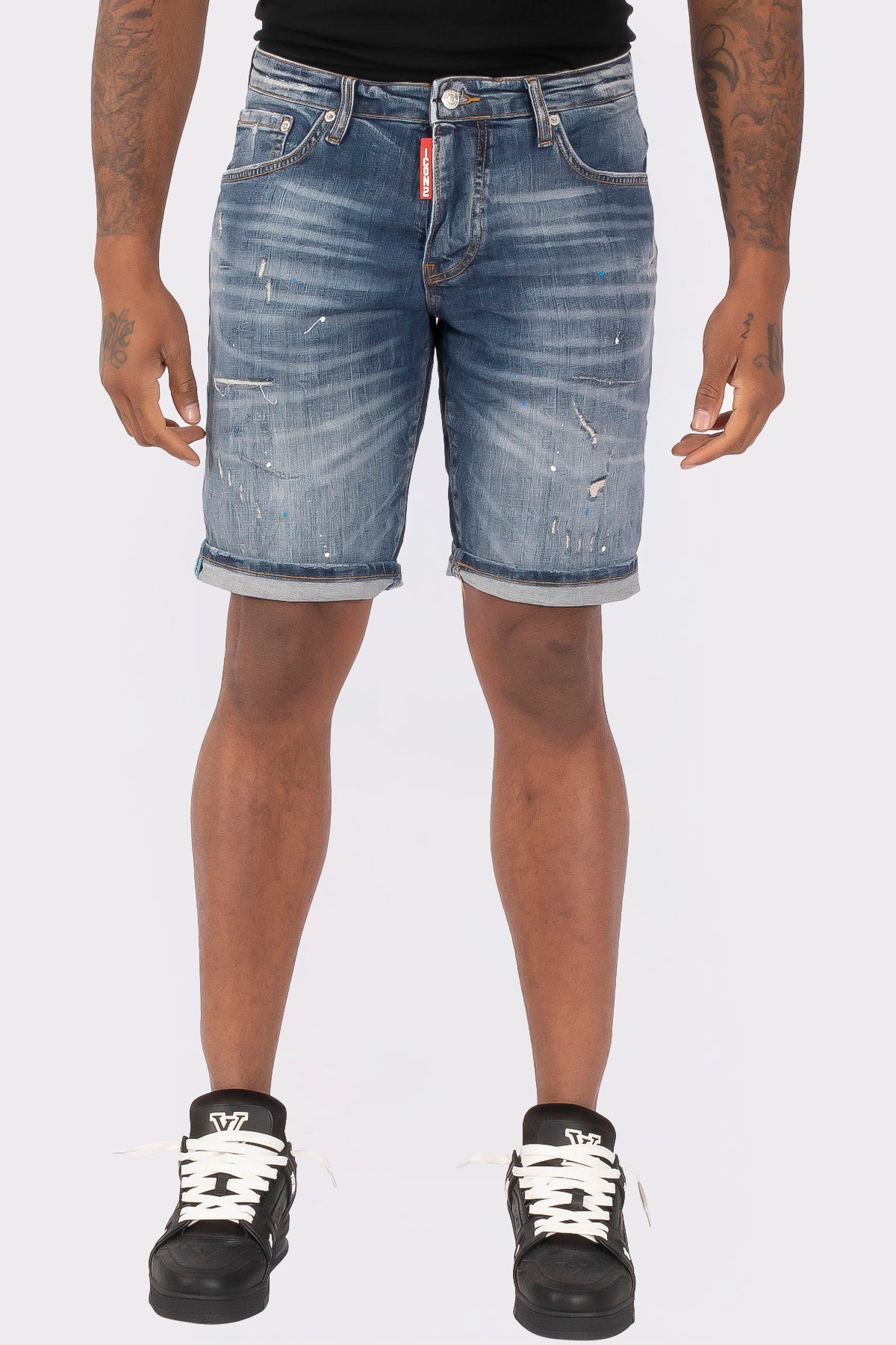 THE SLIMFIT STRETCH SHORT JEANS - Vibes Fashion