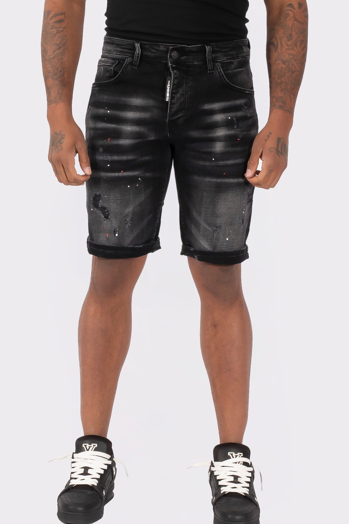 THE SLIMFIT STRETCH SHORT JEANS - Vibes Fashion