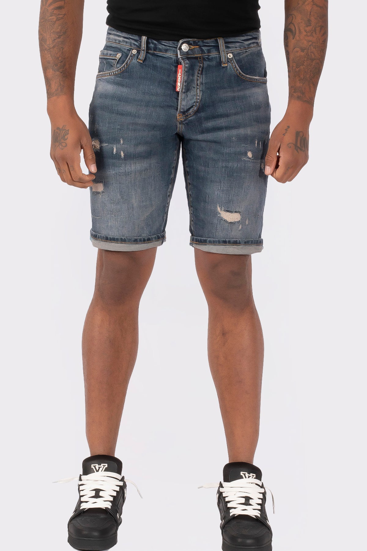 THE SLIMFIT STRETCH SHORT JEANS - Vibes Fashion