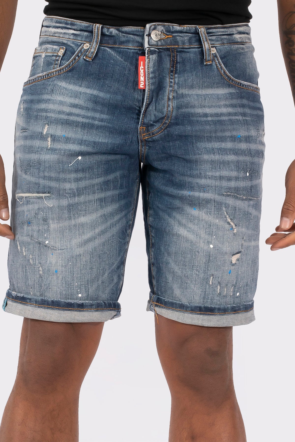 THE SLIMFIT STRETCH SHORT JEANS - Vibes Fashion