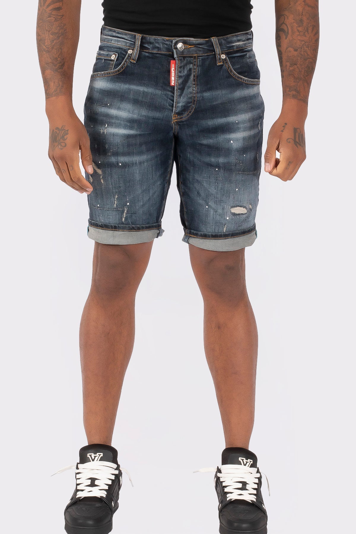 THE SLIMFIT STRETCH SHORT JEANS - Vibes Fashion