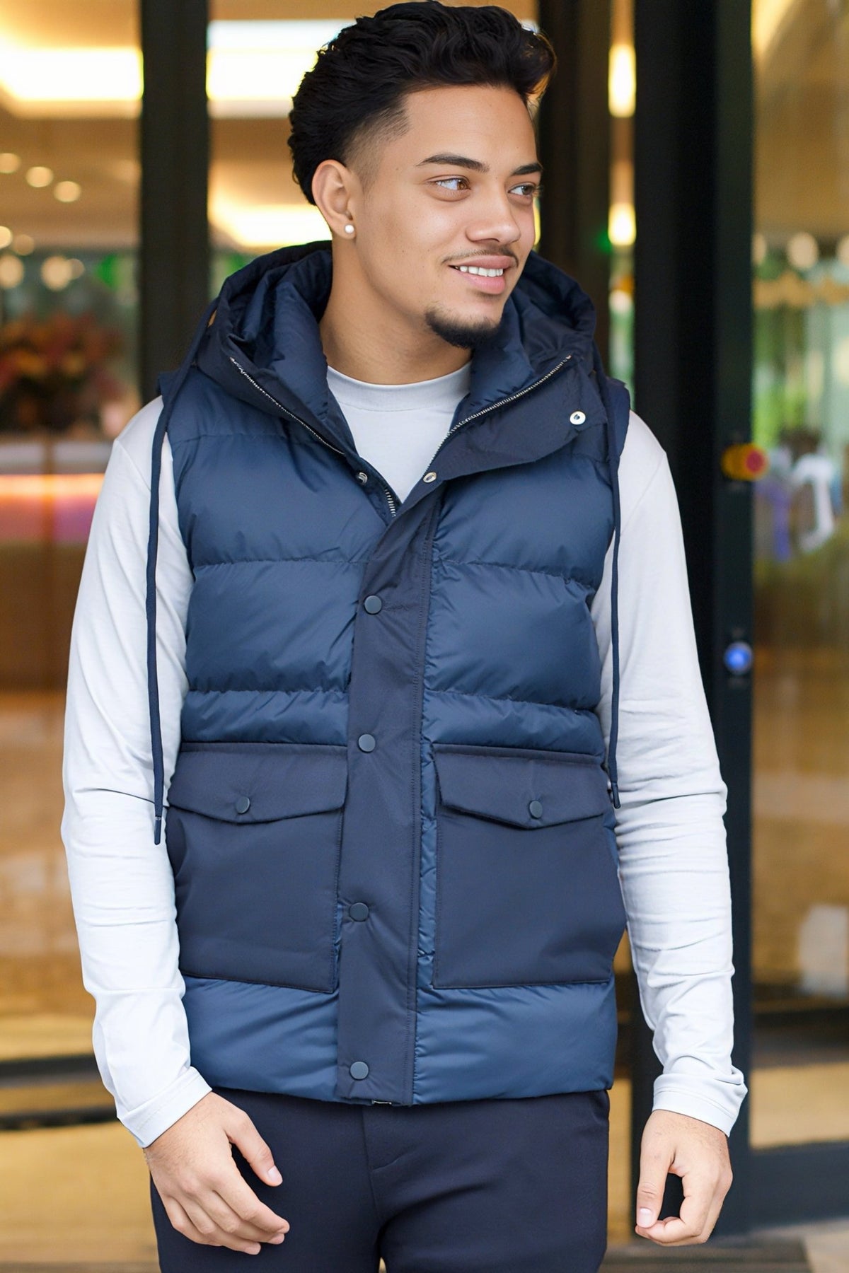 THE TWO-TONE HOODED BODYWARMER - Vibes Fashion