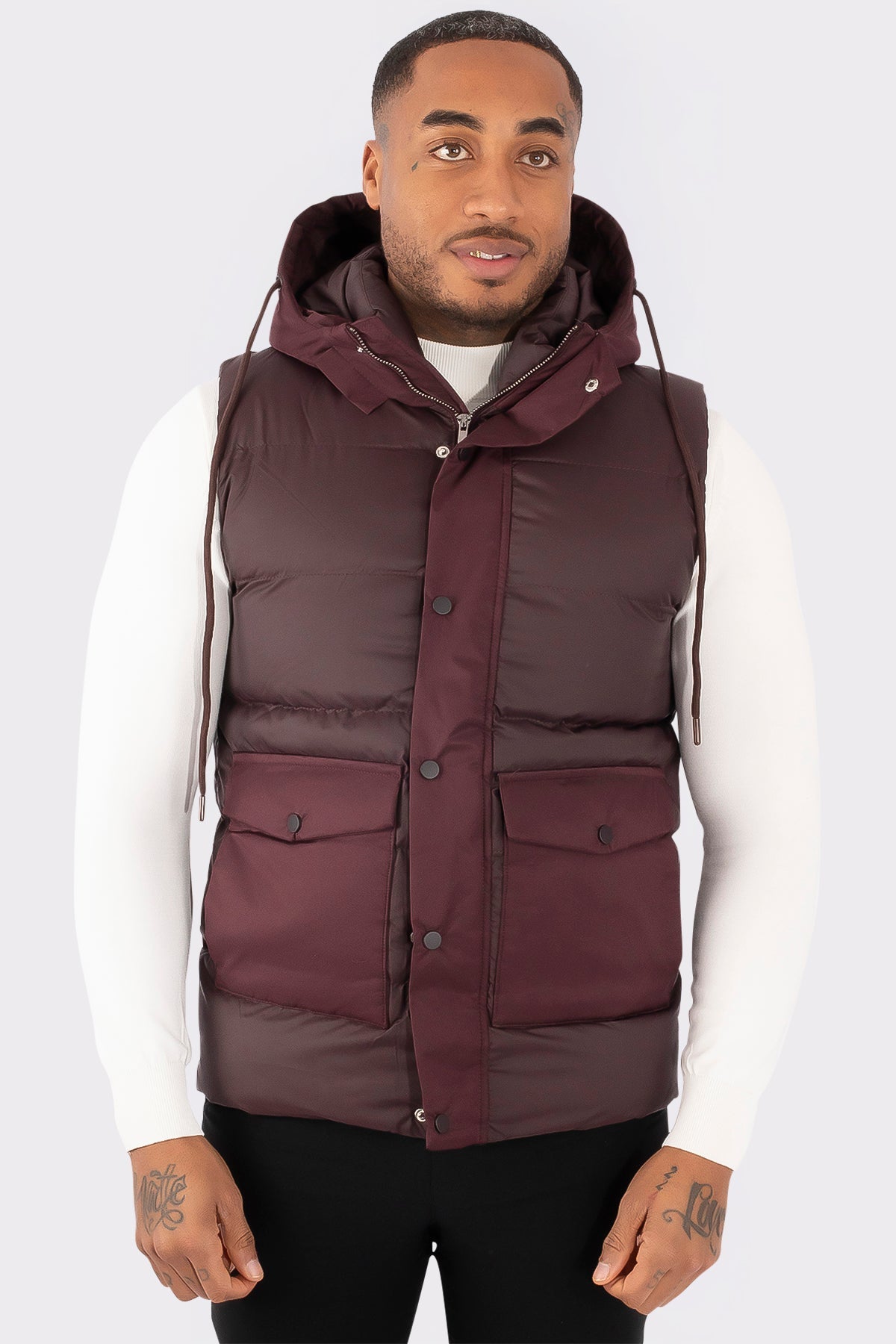 THE TWO-TONE HOODED BODYWARMER - Vibes Fashion