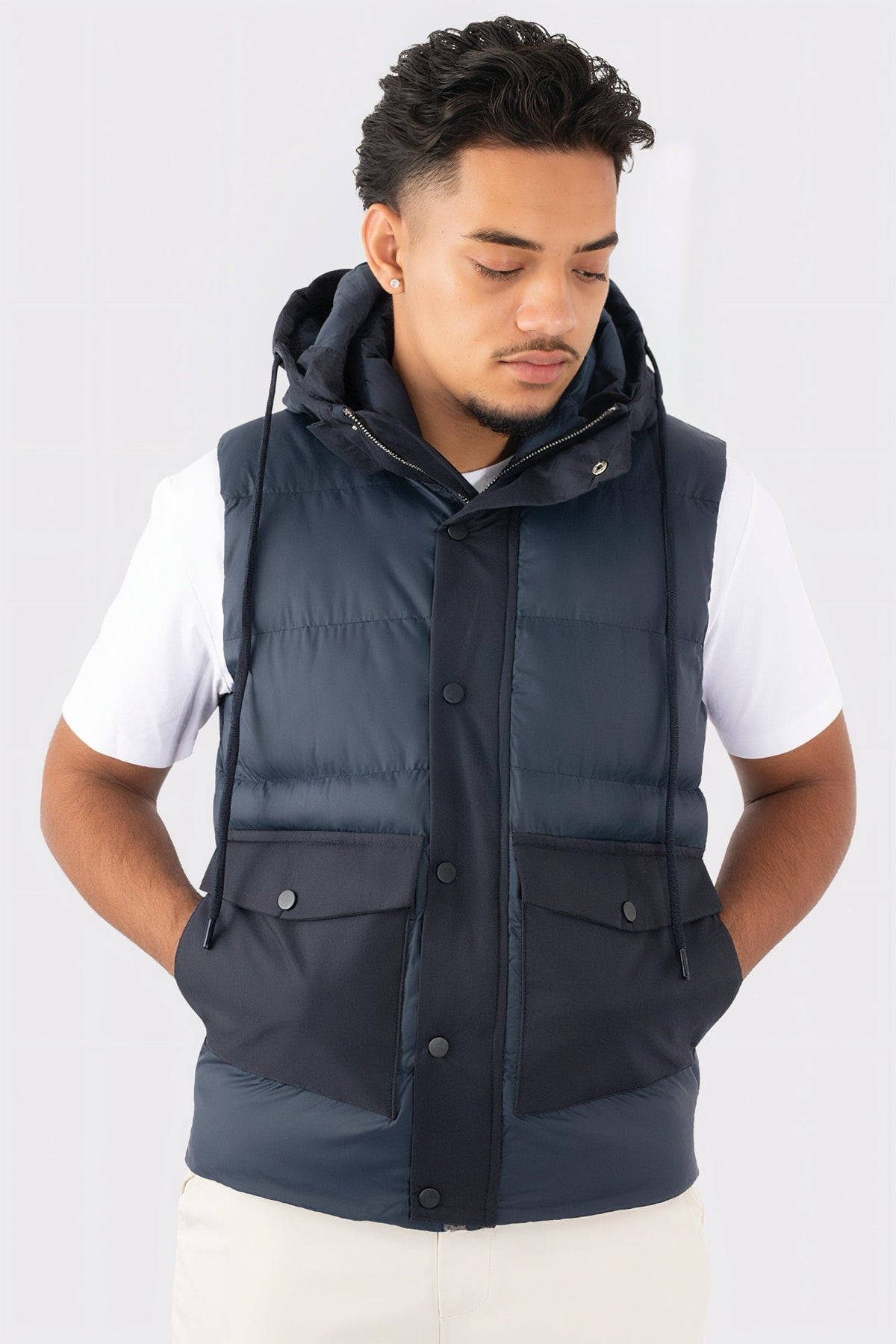 THE TWO-TONE HOODED BODYWARMER - Vibes Fashion