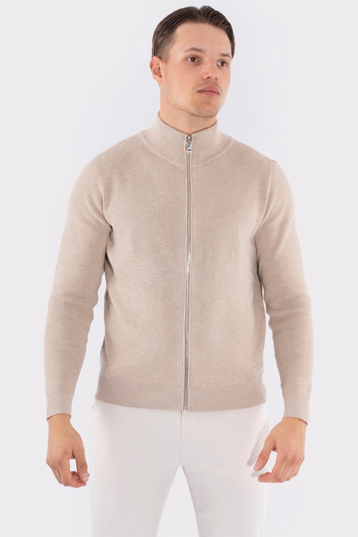 THE VALERIO FULL ZIP SWEATER - Vibes Fashion